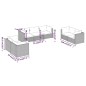 Set Divani da Giardino 7 pz con Cuscini in Polyrattan Marrone Set Divani da Giardino 7 pz con Cuscini in Polyrattan Marrone