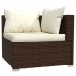 Set Divani da Giardino 12 pz con Cuscini in Polyrattan Marrone Set Divani da Giardino 12 pz con Cuscini in Polyrattan Marrone