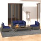 Set Divani da Giardino 4 pz con Cuscini in Polyrattan Grigio Set Divani da Giardino 4 pz con Cuscini in Polyrattan Grigio