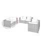 Set Divani da Giardino 6 pz con Cuscini in Polyrattan Marrone Set Divani da Giardino 6 pz con Cuscini in Polyrattan Marrone