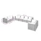 Set Divani da Giardino 8 pz con Cuscini in Polyrattan Nero Set Divani da Giardino 8 pz con Cuscini in Polyrattan Nero