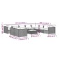 Set Divani da Giardino 11 pz con Cuscini in Polyrattan Marrone Set Divani da Giardino 11 pz con Cuscini in Polyrattan Marrone
