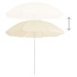 vidaXL Ombrellone da Esterni con Palo in Acciaio 180 cm Sabbia vidaXL Ombrellone da Esterni con Palo in Acciaio 180 cm Sabbia