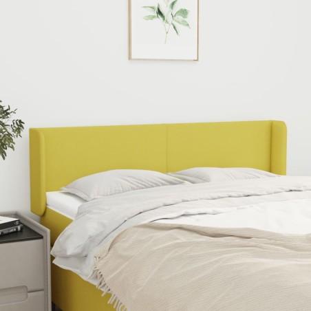 Testiera ad Orecchio Verde 147x16x78/88 cm in Tessuto