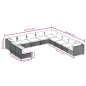 Set Mobili da Giardino 11 pz con Cuscini in Polyrattan Nero Set Mobili da Giardino 11 pz con Cuscini in Polyrattan Nero
