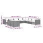 Set Salotto da Giardino 10pz con Cuscini in Polyrattan Nero Set Salotto da Giardino 10pz con Cuscini in Polyrattan Nero