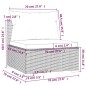 Set Divani da Giardino 7 pz con Cuscini in Polyrattan Marrone Set Divani da Giardino 7 pz con Cuscini in Polyrattan Marrone