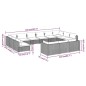 Set Divani da Giardino 13 pz con Cuscini in Polyrattan Marrone Set Divani da Giardino 13 pz con Cuscini in Polyrattan Marrone
