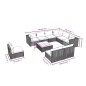 Set Divani da Giardino 10 pz con Cuscini in Polyrattan Marrone Set Divani da Giardino 10 pz con Cuscini in Polyrattan Marrone