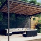 Set Divani da Giardino 9 pz con Cuscini in Polyrattan Nero Set Divani da Giardino 9 pz con Cuscini in Polyrattan Nero