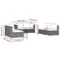 vidaXL Set Divani da Giardino 6 pz con Cuscini in Polyrattan Nero vidaXL Set Divani da Giardino 6 pz con Cuscini in Polyrattan Nero