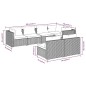 Set Divani da Giardino 7 pz con Cuscini in Polyrattan Marrone Set Divani da Giardino 7 pz con Cuscini in Polyrattan Marrone