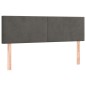 vidaXL Testiere 2 pz Grigio Scuro 72x5x78/88 cm in Velluto vidaXL Testiere 2 pz Grigio Scuro 72x5x78/88 cm in Velluto