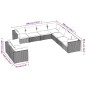 Set Divani da Giardino 9 pz con Cuscini in Polyrattan Marrone Set Divani da Giardino 9 pz con Cuscini in Polyrattan Marrone