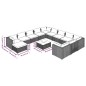 Set Divani da Giardino 13 pz con Cuscini in Polyrattan Marrone Set Divani da Giardino 13 pz con Cuscini in Polyrattan Marrone