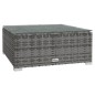Set Divani da Giardino 12 pz con Cuscini in Polyrattan Grigio Set Divani da Giardino 12 pz con Cuscini in Polyrattan Grigio