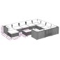Set Divani da Giardino 12 pz con Cuscini in Polyrattan Marrone Set Divani da Giardino 12 pz con Cuscini in Polyrattan Marrone