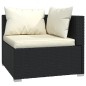 Set Divani da Giardino 11 pz con Cuscini in Polyrattan Nero Set Divani da Giardino 11 pz con Cuscini in Polyrattan Nero