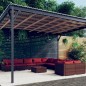 Set Divani da Giardino 11 pz con Cuscini in Polyrattan Marrone Set Divani da Giardino 11 pz con Cuscini in Polyrattan Marrone