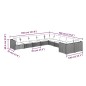 Set Divani da Giardino 10 pz con Cuscini in Polyrattan Marrone Set Divani da Giardino 10 pz con Cuscini in Polyrattan Marrone