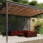 Set Divani da Giardino 9 pz con Cuscini in Polyrattan Marrone Set Divani da Giardino 9 pz con Cuscini in Polyrattan Marrone