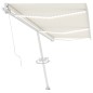 Tenda da Sole Retrattile Manuale con LED 600x350 cm Crema Tenda da Sole Retrattile Manuale con LED 600x350 cm Crema