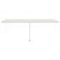 Tenda da Sole Retrattile Manuale con LED 600x350 cm Crema Tenda da Sole Retrattile Manuale con LED 600x350 cm Crema