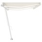 Tenda da Sole Retrattile Manuale con LED 600x350 cm Crema Tenda da Sole Retrattile Manuale con LED 600x350 cm Crema