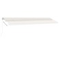 Tenda da Sole Retrattile Manuale con LED 600x350 cm Crema Tenda da Sole Retrattile Manuale con LED 600x350 cm Crema