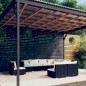 Set Divani da Giardino 9 pz con Cuscini in Polyrattan Nero Set Divani da Giardino 9 pz con Cuscini in Polyrattan Nero