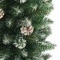 Albero di Natale Artificiale Sottile con Base 240 cm PVC Albero di Natale Artificiale Sottile con Base 240 cm PVC