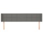 Testiera ad Orecchio Grigio Scuro 203x16x78/88 cm in Tessuto