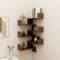 Scaffale Parete Angolo 2p Rovere Marrone 40x40x50cm Multistrato Scaffale Parete Angolo 2p Rovere Marrone 40x40x50cm Multistrato