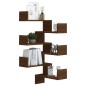 Scaffale Parete Angolo 2p Rovere Marrone 40x40x50cm Multistrato Scaffale Parete Angolo 2p Rovere Marrone 40x40x50cm Multistrato