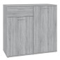Credenza Grigio Sonoma 80x36x75 cm in Legno Multistrato Credenza Grigio Sonoma 80x36x75 cm in Legno Multistrato