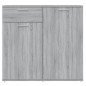 Credenza Grigio Sonoma 80x36x75 cm in Legno Multistrato Credenza Grigio Sonoma 80x36x75 cm in Legno Multistrato