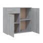 Credenza Grigio Sonoma 80x36x75 cm in Legno Multistrato Credenza Grigio Sonoma 80x36x75 cm in Legno Multistrato