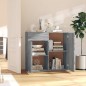 Credenza Grigio Sonoma 80x36x75 cm in Legno Multistrato Credenza Grigio Sonoma 80x36x75 cm in Legno Multistrato