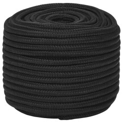 Corda Nautica Completamente Nera 12 mm 50 m in Polipropilene
