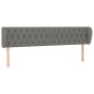 Testiera ad Orecchio Grigio Scuro 183x23x78/88 cm in Tessuto Testiera ad Orecchio Grigio Scuro 183x23x78/88 cm in Tessuto