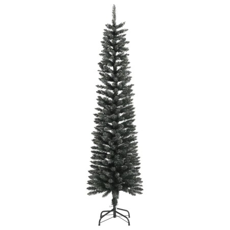 Albero di Natale Artificiale Sottile con Base Verde 180 cm PVC