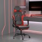 Sedia da Gaming Massaggio Poggiapiedi Nero e Rosso Similpelle Sedia da Gaming Massaggio Poggiapiedi Nero e Rosso Similpelle