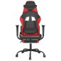 Sedia da Gaming Massaggio Poggiapiedi Nero e Rosso Similpelle Sedia da Gaming Massaggio Poggiapiedi Nero e Rosso Similpelle