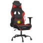Sedia da Gaming Massaggio Poggiapiedi Nero e Rosso Similpelle Sedia da Gaming Massaggio Poggiapiedi Nero e Rosso Similpelle