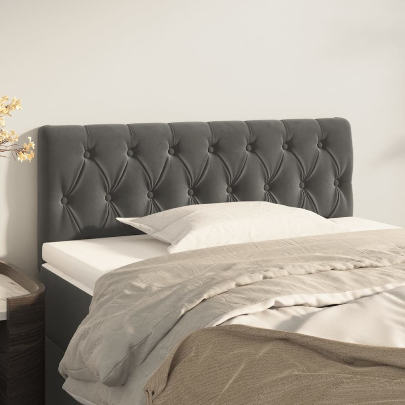 Testiera Grigio Scuro 100x7x78/88 cm in Velluto Testiera Grigio Scuro 100x7x78/88 cm in Velluto