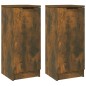 Credenze 2 pz Rovere Fumo 30x30x70 cm in Legno Multistrato Credenze 2 pz Rovere Fumo 30x30x70 cm in Legno Multistrato