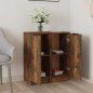 Credenze 2 pz Rovere Fumo 30x30x70 cm in Legno Multistrato Credenze 2 pz Rovere Fumo 30x30x70 cm in Legno Multistrato