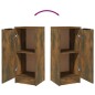 Credenze 2 pz Rovere Fumo 30x30x70 cm in Legno Multistrato Credenze 2 pz Rovere Fumo 30x30x70 cm in Legno Multistrato