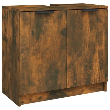 Armadietto Bagno Rovere Fumo 64,5x33,5x59 cm Legno Multistrato
