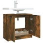 Armadietto Bagno Rovere Fumo 64,5x33,5x59 cm Legno Multistrato Armadietto Bagno Rovere Fumo 64,5x33,5x59 cm Legno Multistrato